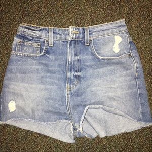LF stores carmar denim high waisted shorts